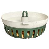 Lojsų sėklų rutulių laikiklis / girdyklė „Essential feeder bowl“, lapų žalios spalvos, 16 cm