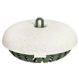 Lojsų sėklų rutulių laikiklis / girdyklė „Essential feeder bowl“, lapų žalios spalvos, 16 cm