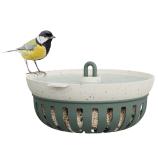 Lojsų sėklų rutulių laikiklis / girdyklė „Essential feeder bowl“, lapų žalios spalvos, 16 cm