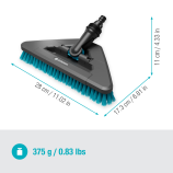 „Gardena Cleansystem“ rankinė kieta lanksti šepetėlė, valymo šepetėlė, atspariems paviršiams