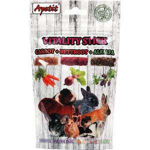"Apetit" graužikų morkų, burokėlių ir liucernos lazdelės Vitality Stick 120 g