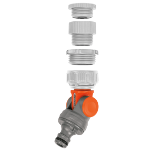 „Gardena“ pasukamas jungiamasis elementas vandens čiaupui 33,3 mm (G 1") / 26,5 mm (G 3/4") / 21 mm (G 1/2")
